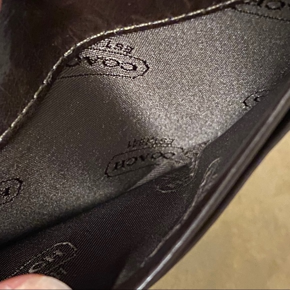 Mens COACH Wallet Business Credit Card Bifold Logo - Picture 7 of 11